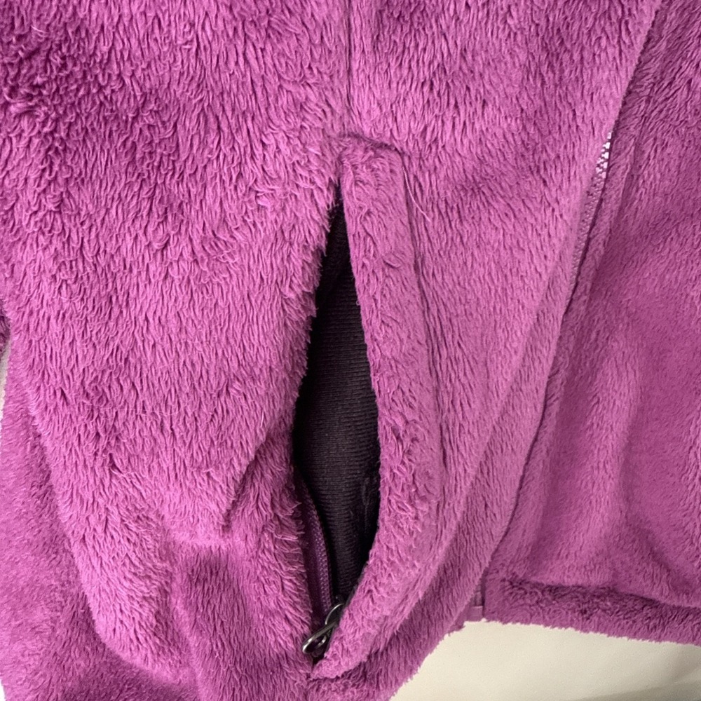 The North Face Fuchsia Purple Osito Furry Fleece Full Zip Jacket- Large - Picture 3 of 10